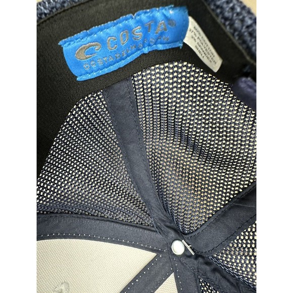 COSTA Del Mar Chesapeake SnapBack Trucker Hat Cap Blue Red White OSFA - Picture 10 of 11